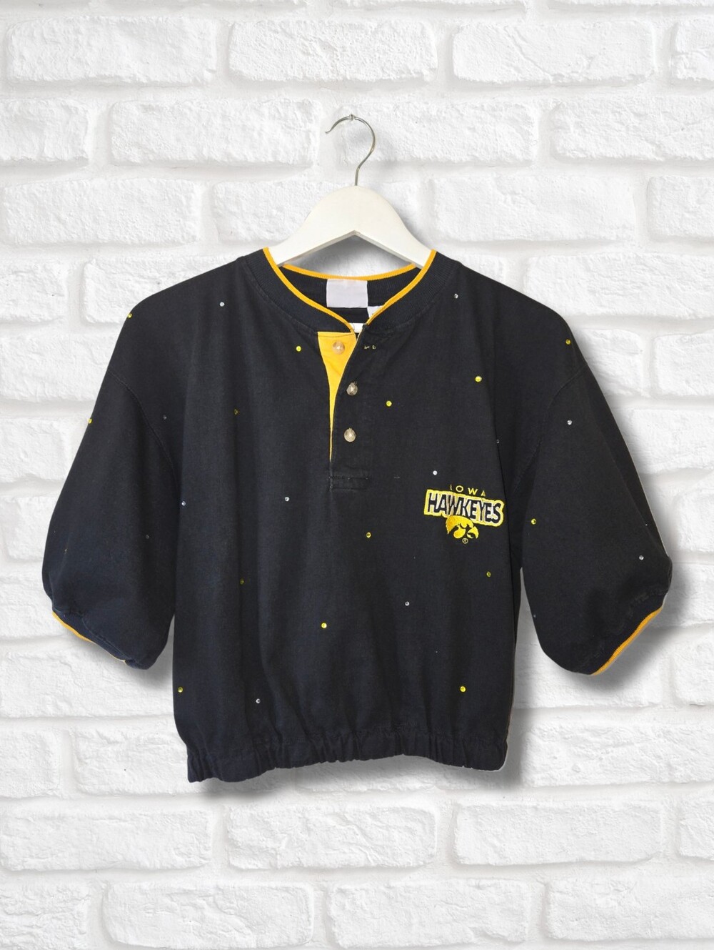 Iowa Hawkeyes Crop Top W/Rhinestones